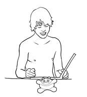 coloriage justin bieber torse nu